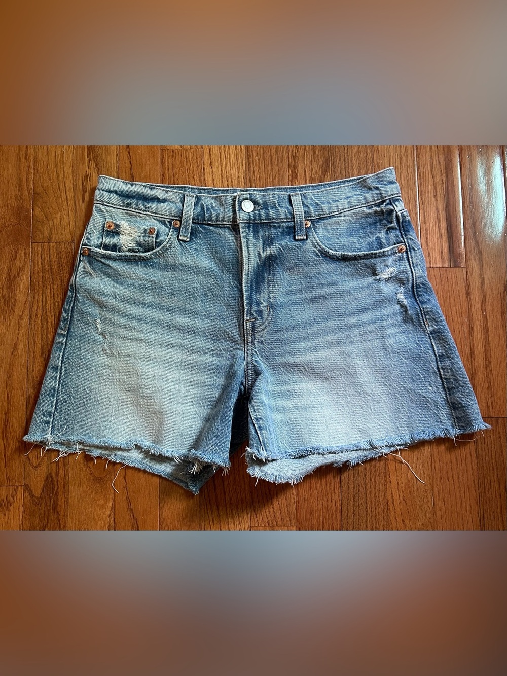 Pistola Light Blue Denim Cutoff Shorts